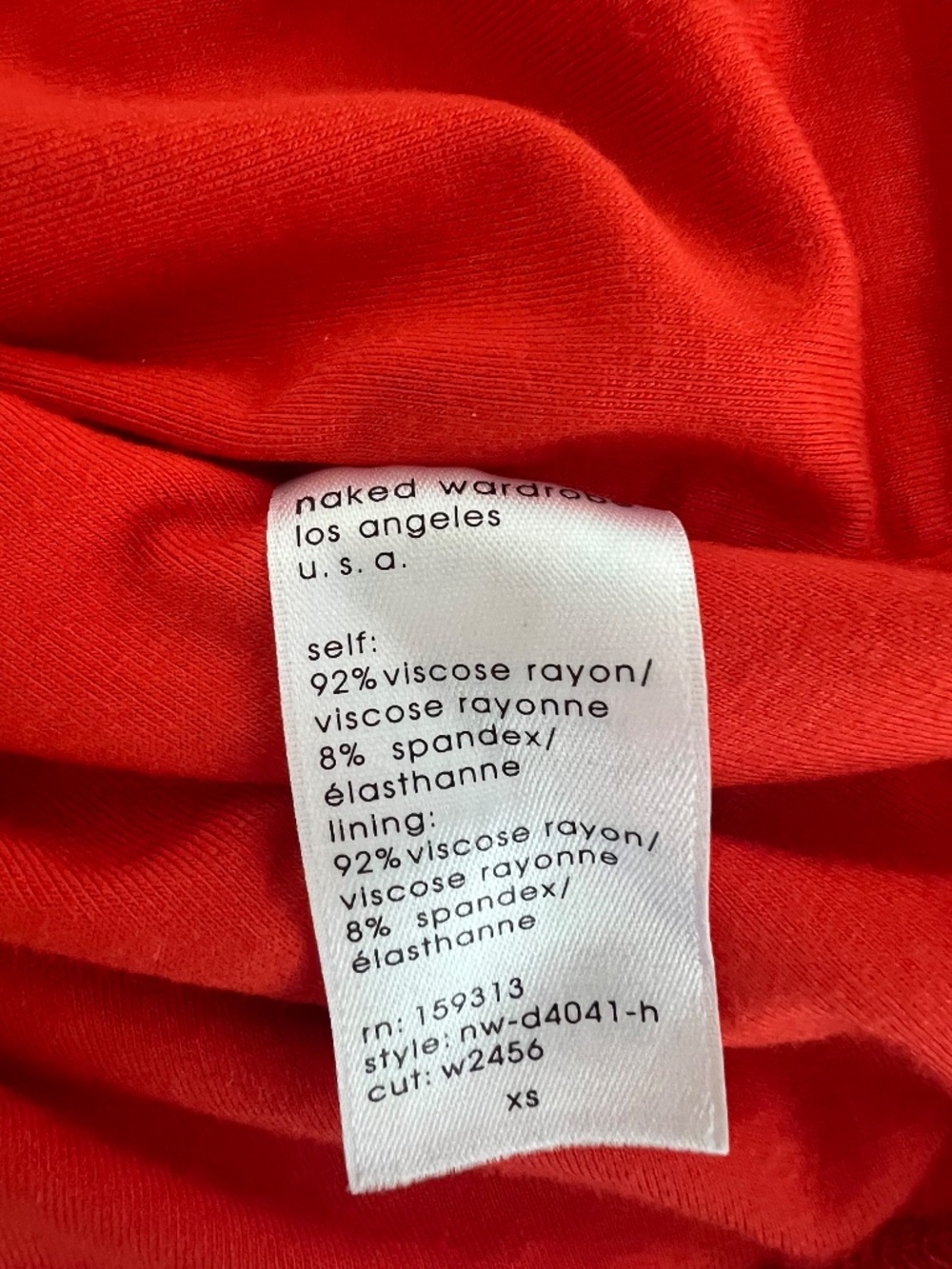Naked Wardrobe Sleeveless Bodycon Dress in Poppy: XS - Picture 5 of 5